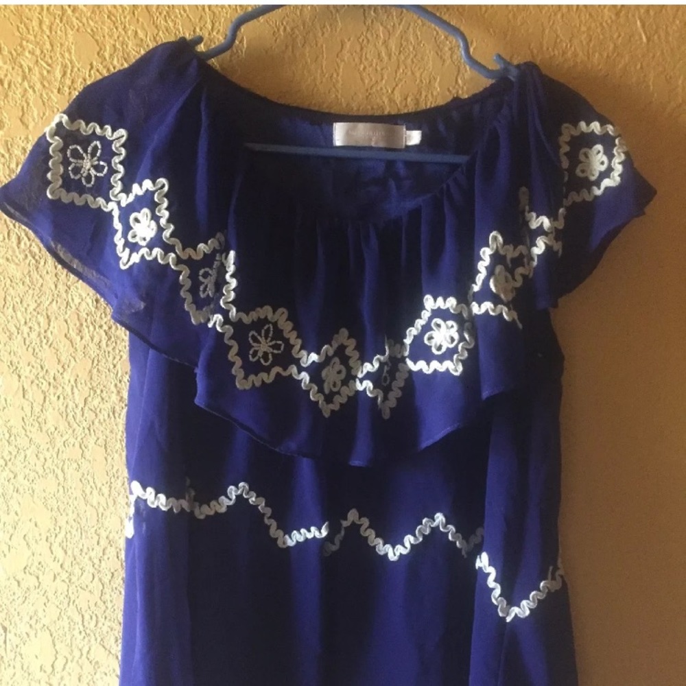 mm couture by miss me Womens Sleeveless Blouse Blu